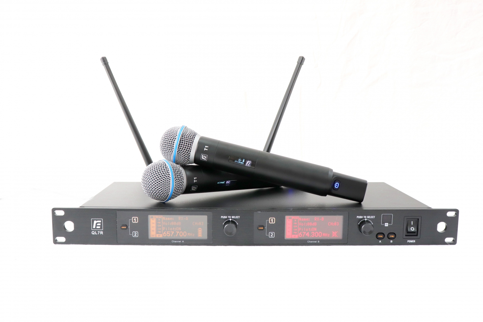 RFIntell QL7R/T1-B 720,500-754,000 МГц 2-канальная радиосистема с 2-мя ручными микрофонами в Дмитрове