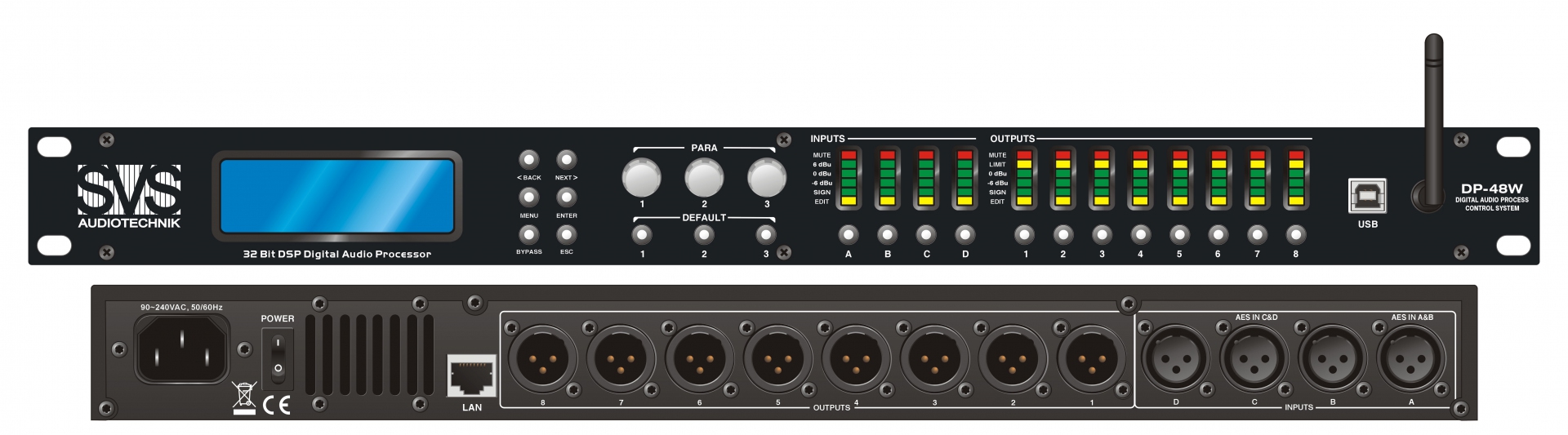 SVS Audiotechnik DP-48W Цифровой процессор: 4 входа 8 выходов в Дмитрове