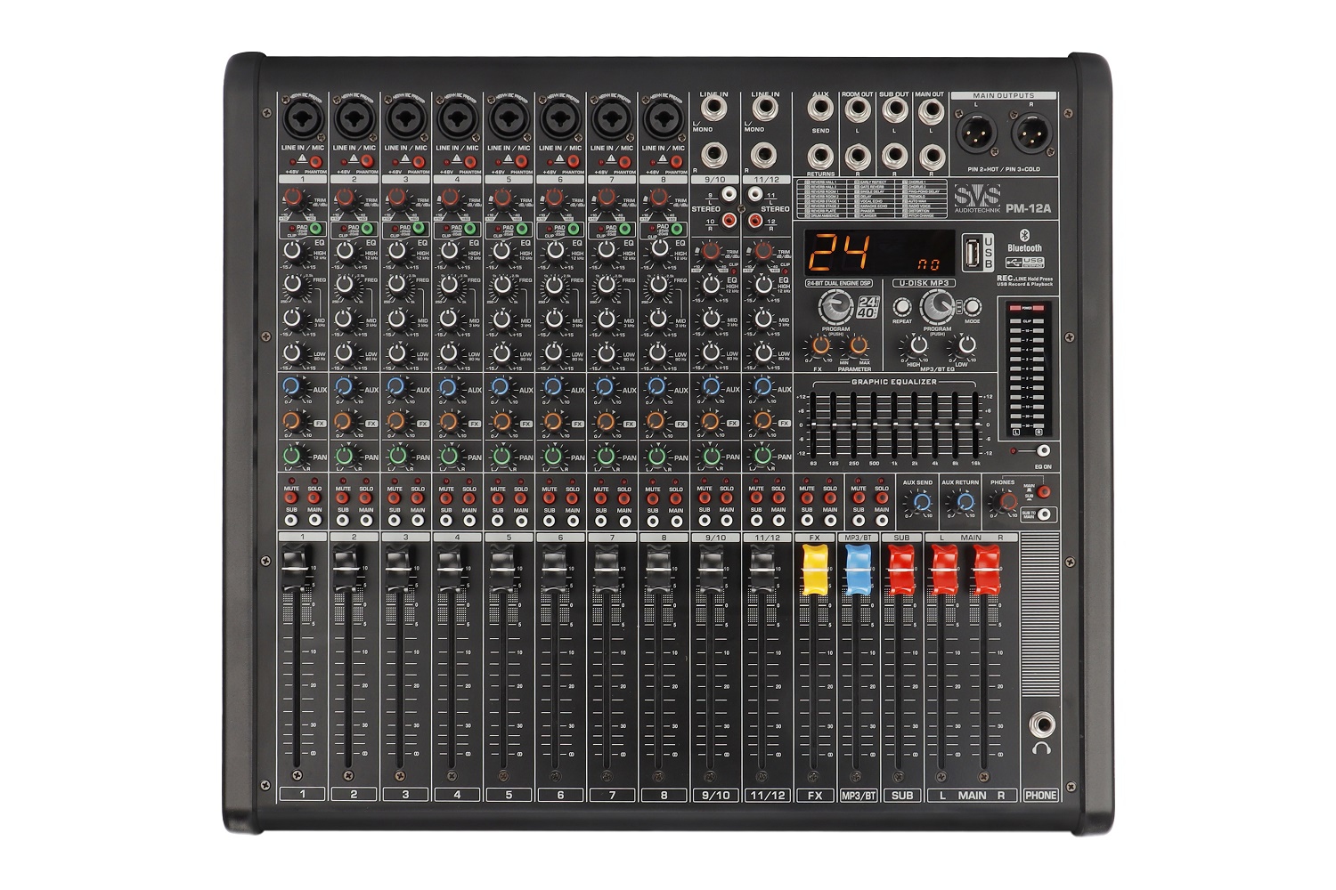 SVS Audiotechnik mixers PM-12A Активный аналоговый микшерный пульт, 12-канальный в Дмитрове